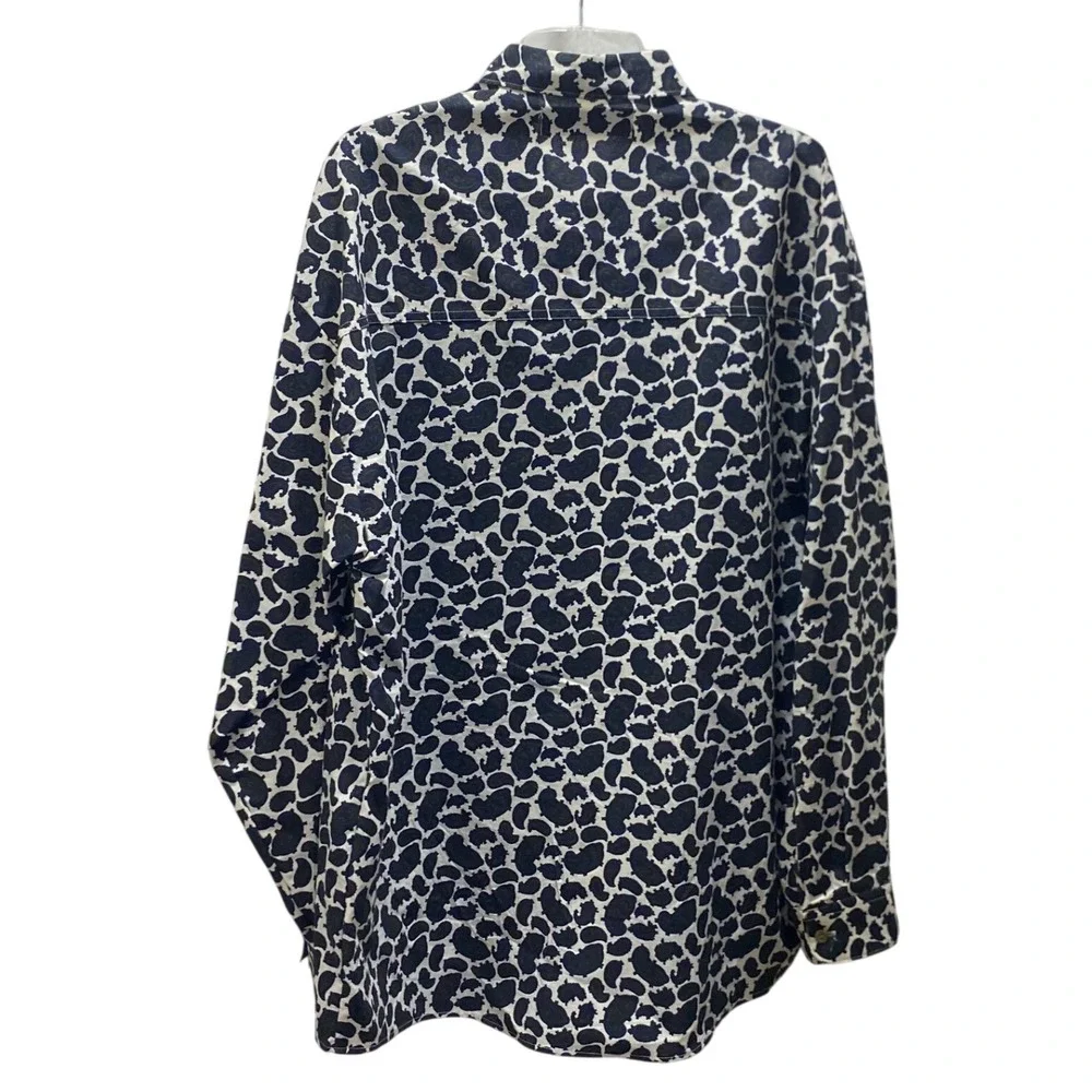 The Mens Company Paisley Button Down Shirt Men XL Blue White Cotton Vintage 2992